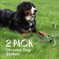 Katzco chrome ground stake highlights rugged durability for outdoor use.