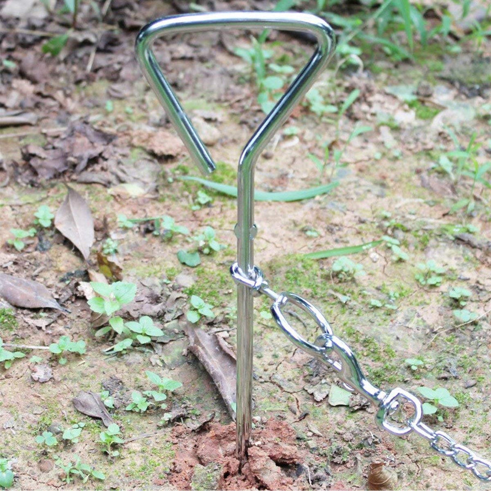Katzco weather-resistant stake ideal for yard, park, and camping setups.