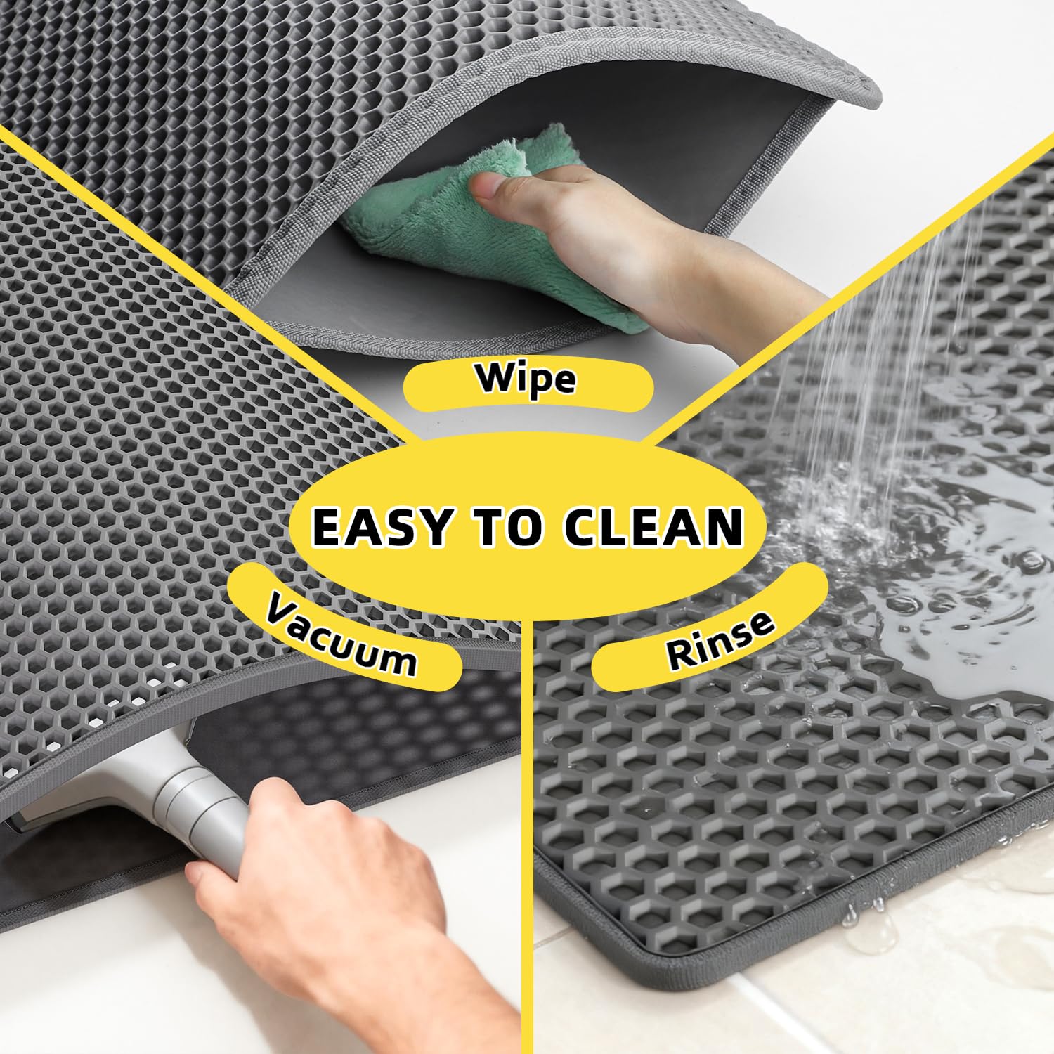 Kaxionage cat litter mat easy to clean and rinse quickly