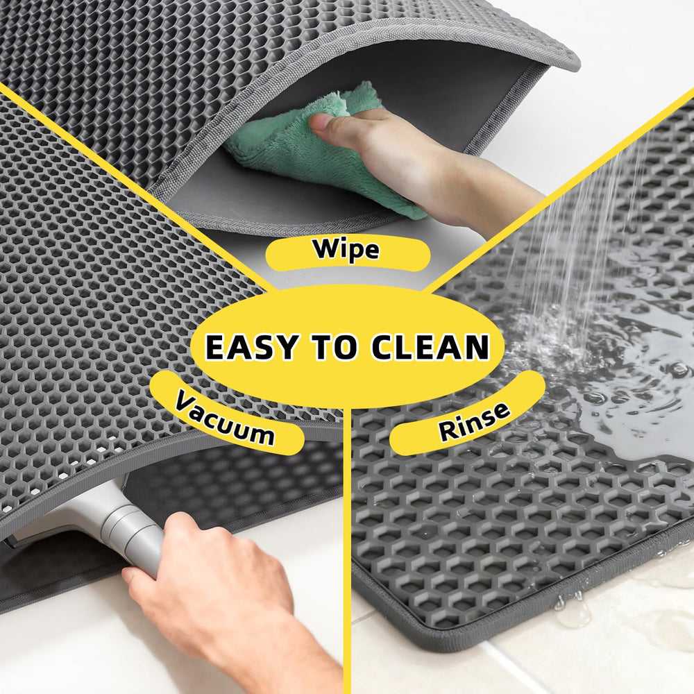 Kaxionage cat litter mat easy to clean and rinse quickly
