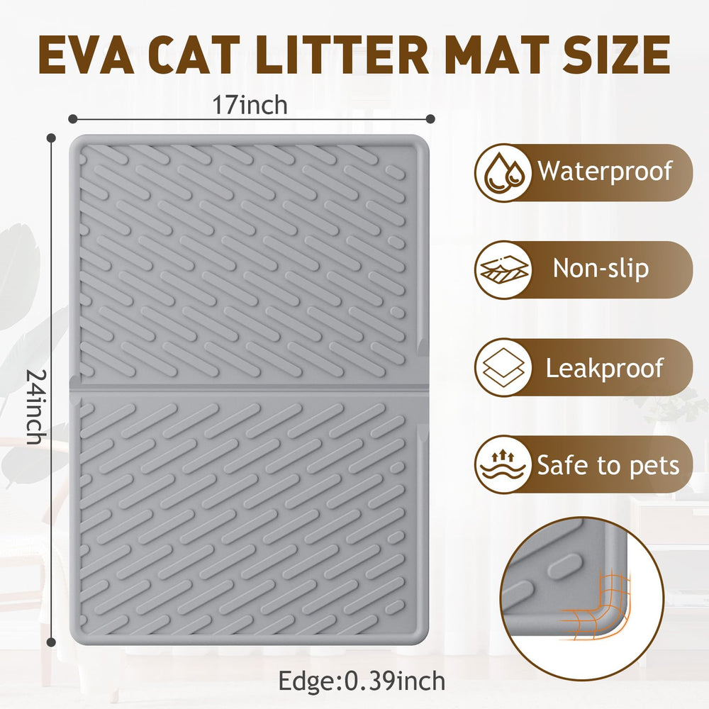 Kaxionage litter mat easy-to-clean surface simplifies tidying