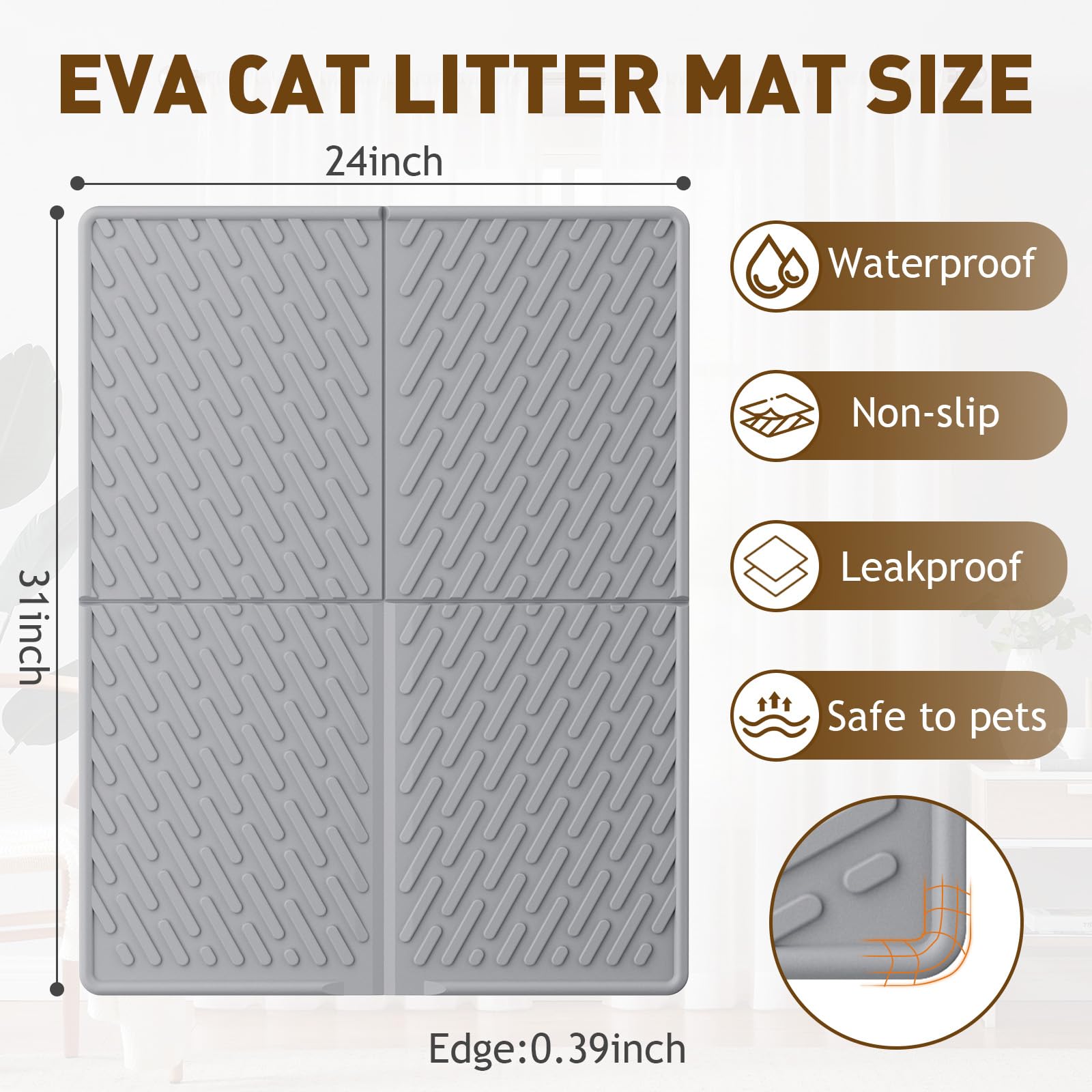 Kaxionage ready-for-use mat reshapes quickly after unpacking.