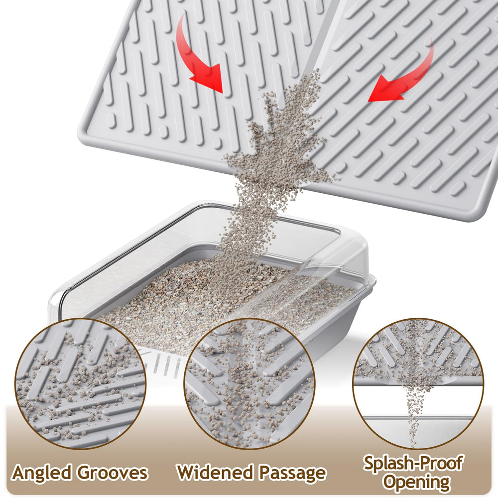 Kaxionage mat’s urine-proof design prevents spills and simplifies cleaning.