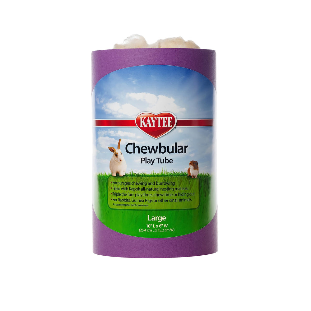 Kaytee Chewbular Play Tube large exterior view for safe chewing and exploration.