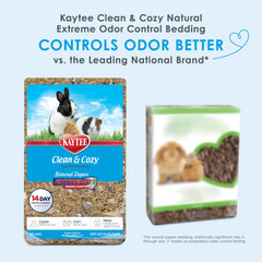 Kaytee Clean & Cozy 100% recycled paper bedding offers soft, absorbent comfort for small pets.