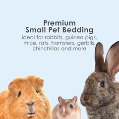Kaytee Clean & Cozy bedding shows up to 6x absorption keeping the habitat dry.