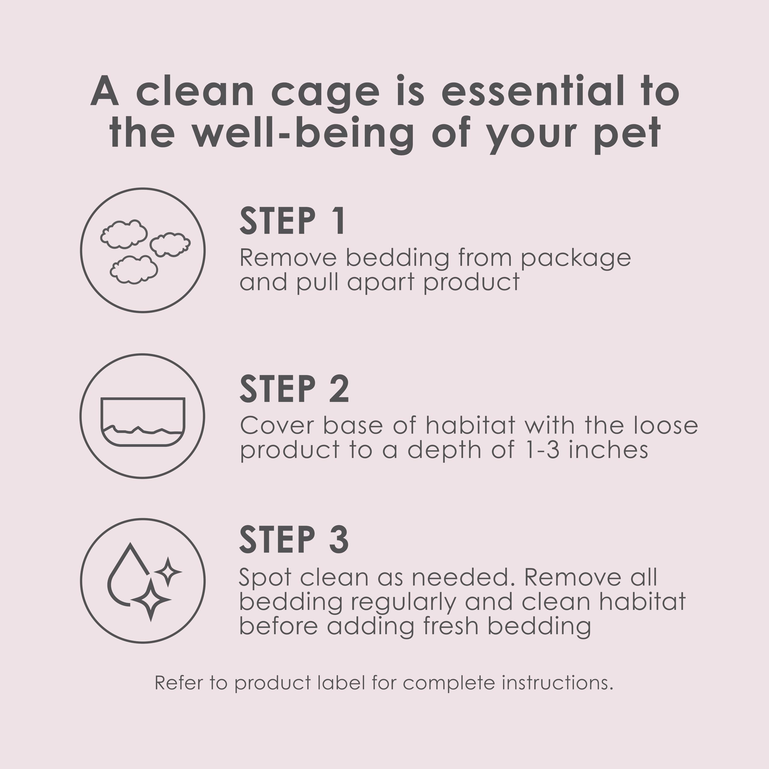 Kaytee 99.9% dust-free, fragrance-free formula promotes clean air for pets.