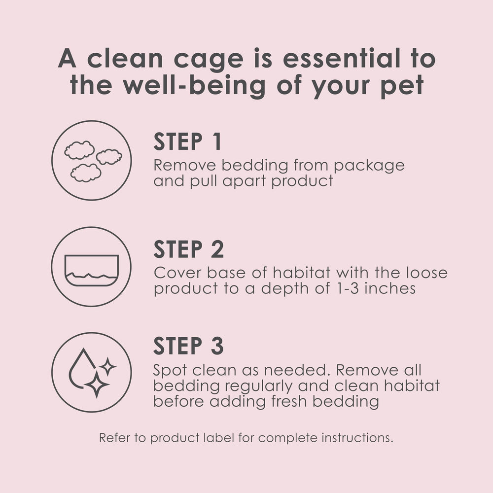 Kaytee 99.9% dust-free, fragrance-free formula promotes clean air for pets.