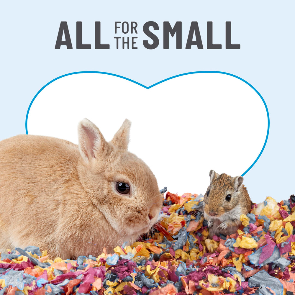 Kaytee Clean and Cozy Colors small-animal-bedding dry-habitat helps keep surfaces clean.