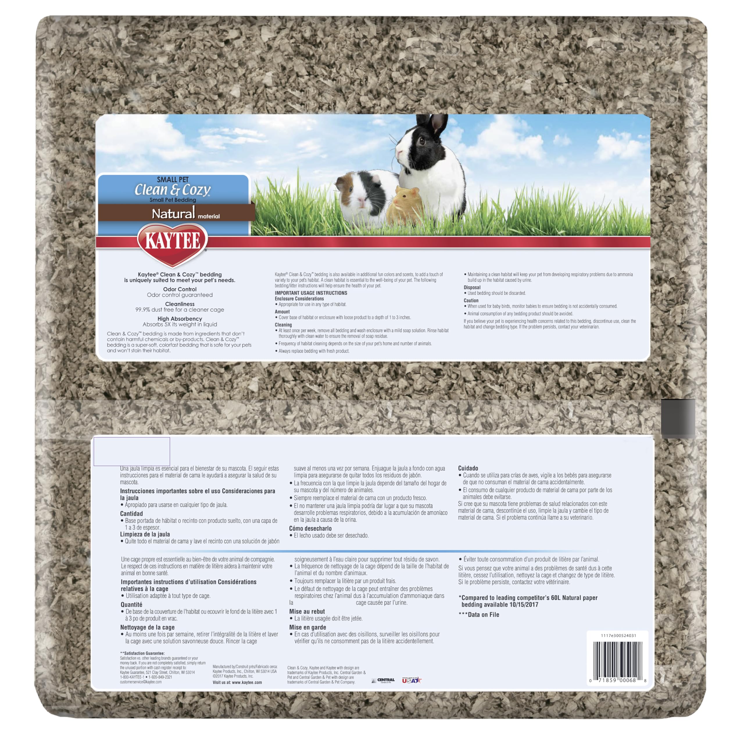 Recycled paper origin of Kaytee bedding