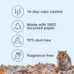 Kaytee Clean & Cozy fragrance-free, dust-free texture supports gentle air quality for pets.