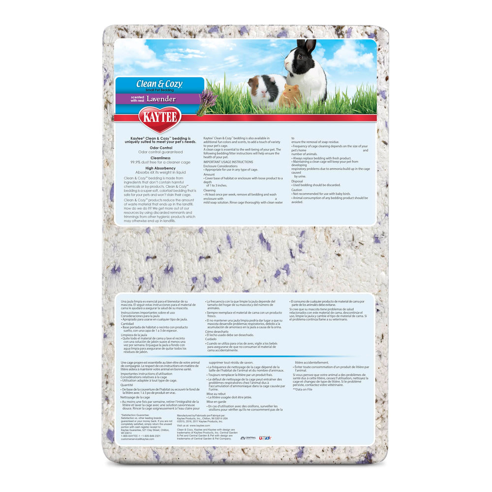 12.2 lb bag of Kaytee Clean & Cozy Lavender Bedding ready for refills.
