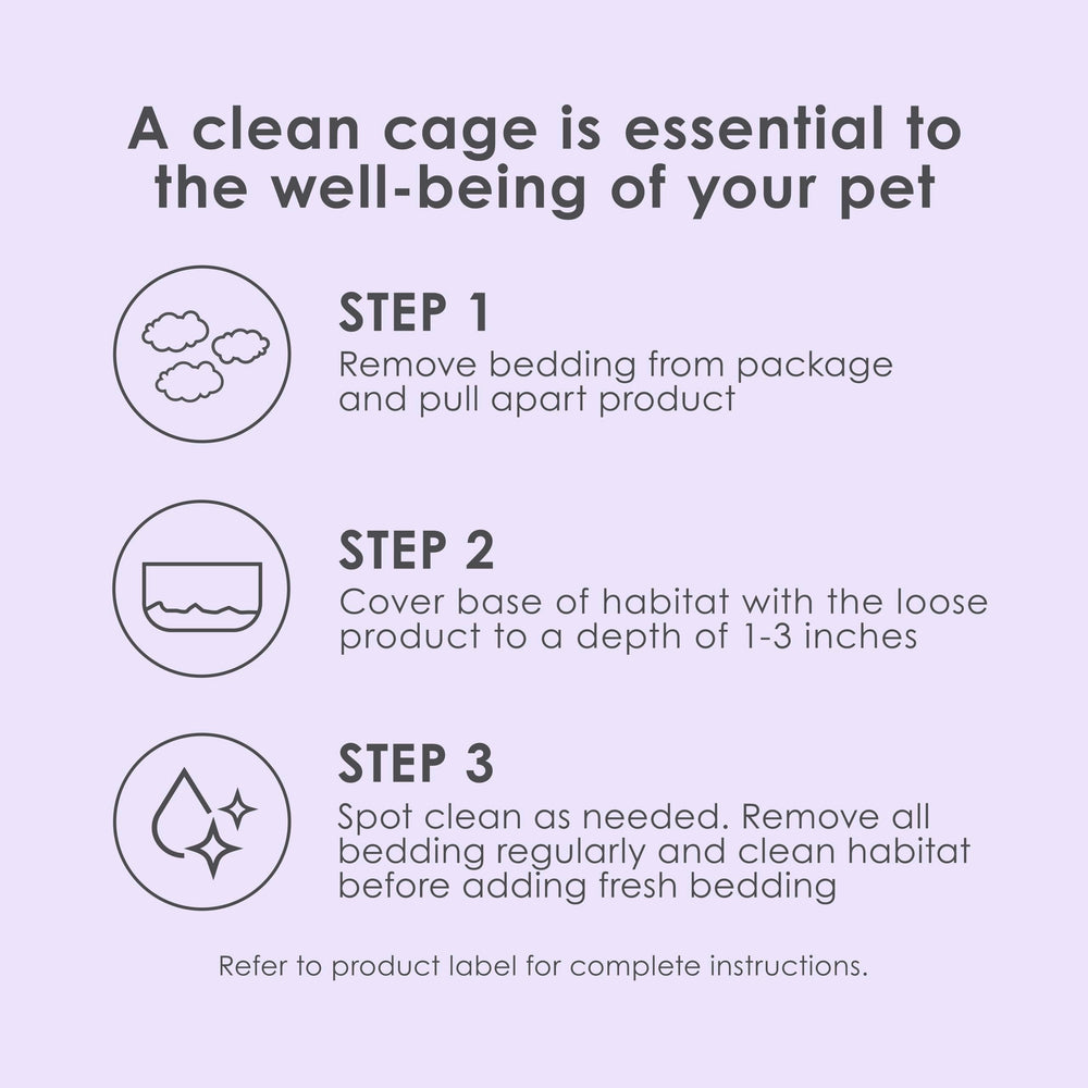Premium paper base of Kaytee bedding is gentle on paws and noses.