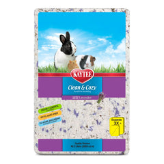 Kaytee Clean & Cozy Lavender Bedding packaging for easy storage and freshness.
