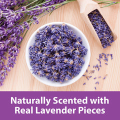 Kaytee Lavender bedding in a small pet cage creating a warm resting space.