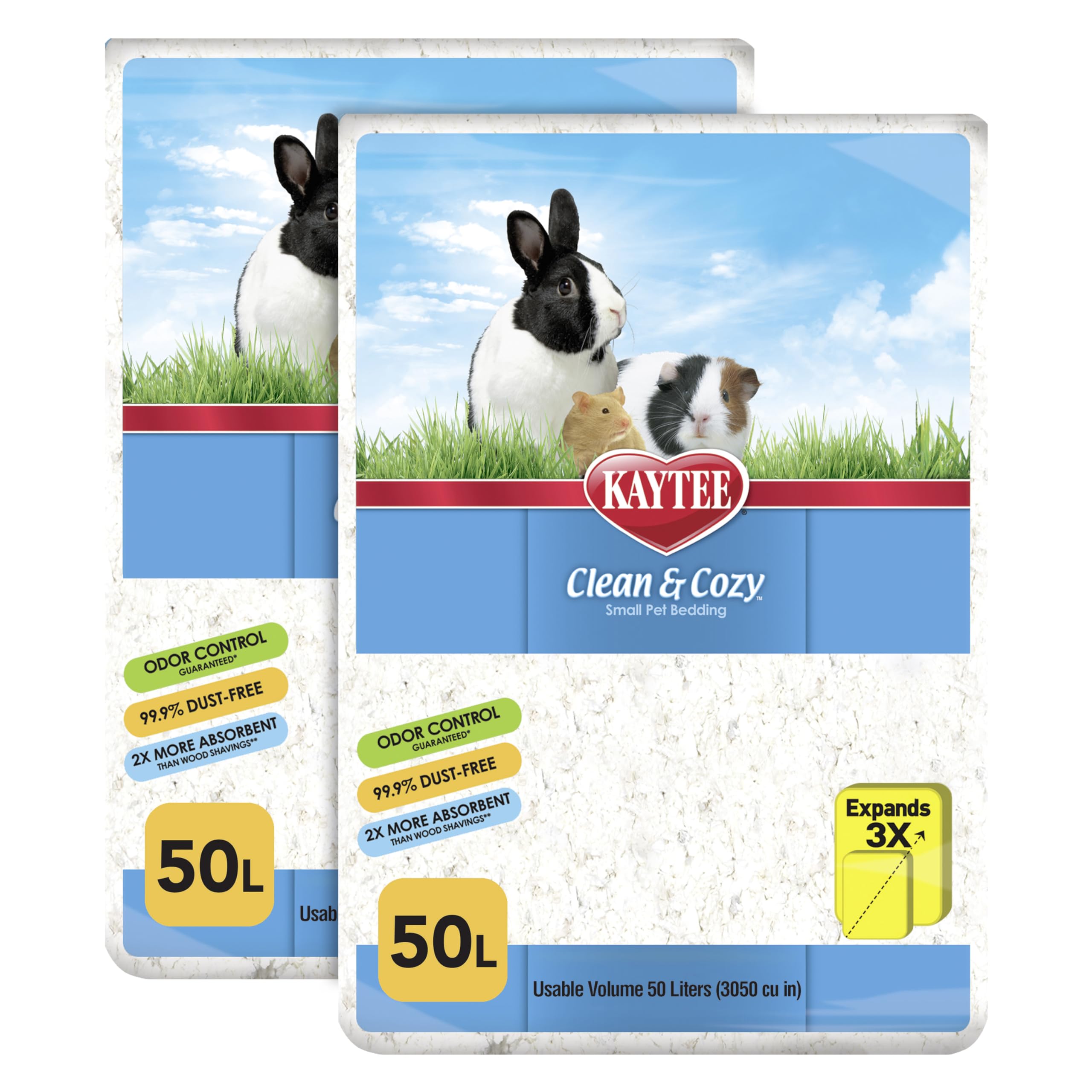 Kaytee Clean & Cozy white bedding closeup texture shows soft comfort and absorbency.