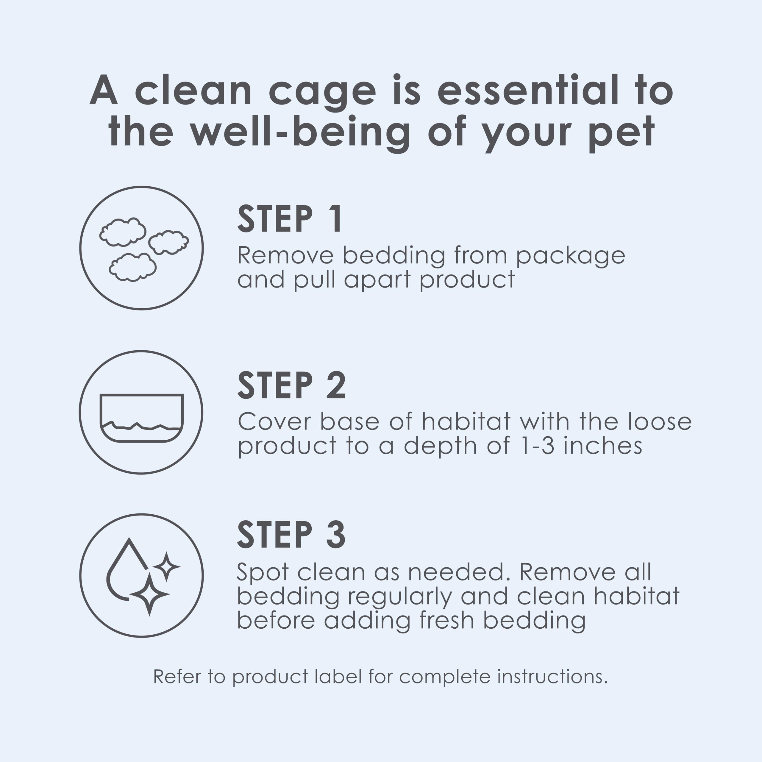 Kaytee Clean & Cozy odor-control bedding maintains long-lasting freshness in cages.