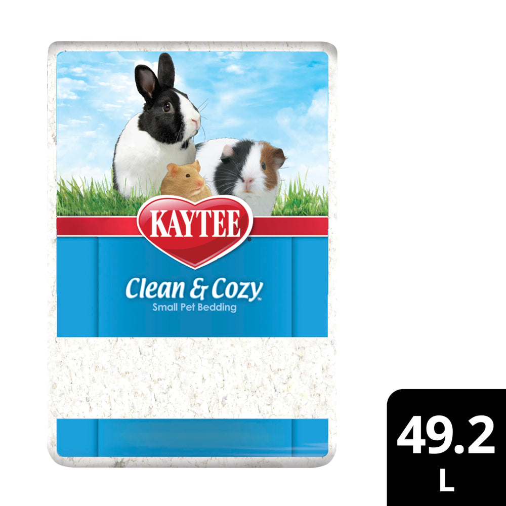 A small animal enjoying Kaytee Clean & Cozy in a cozy corner