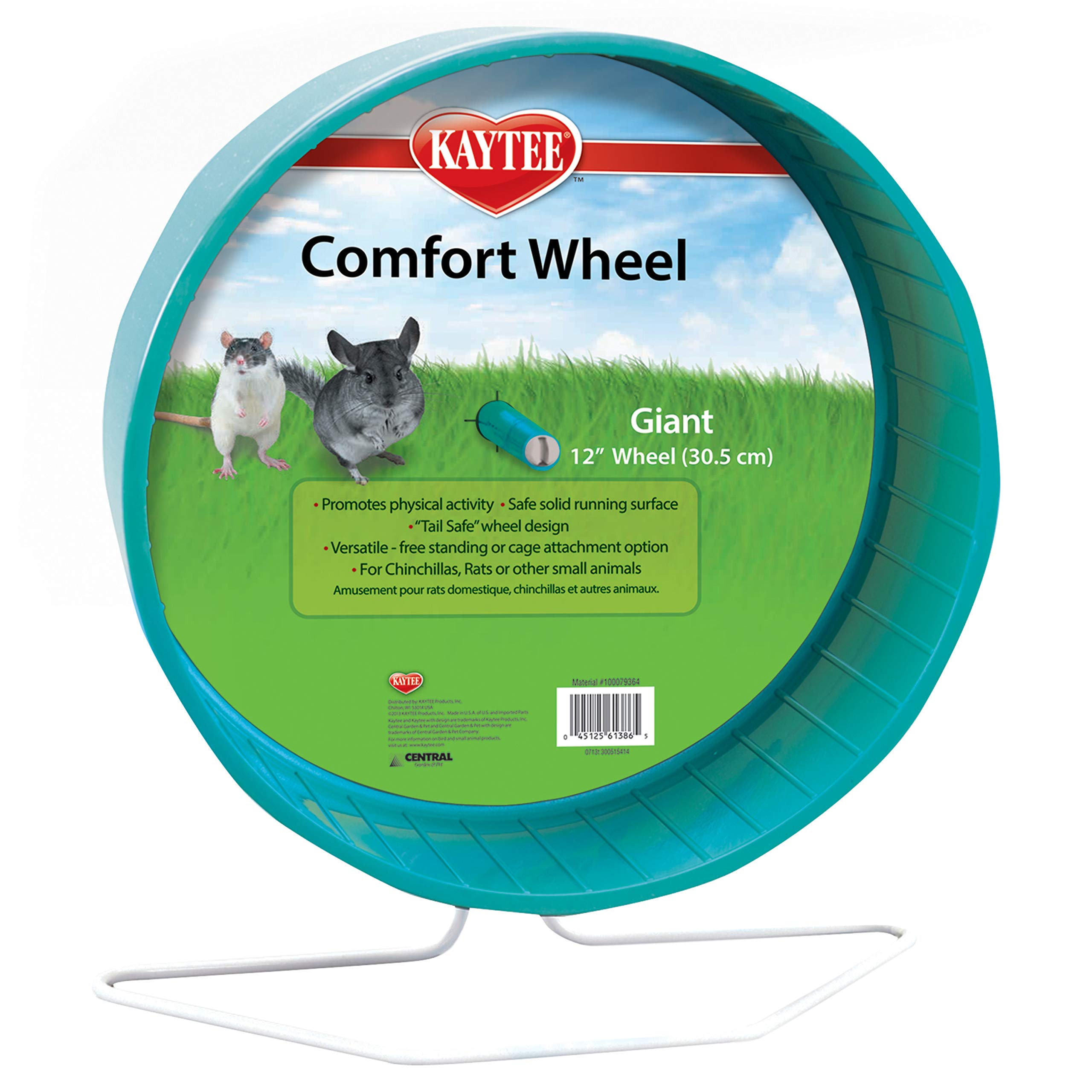 Kaytee Comfort Wheel Giant 12-inch front view shows sturdy running surface