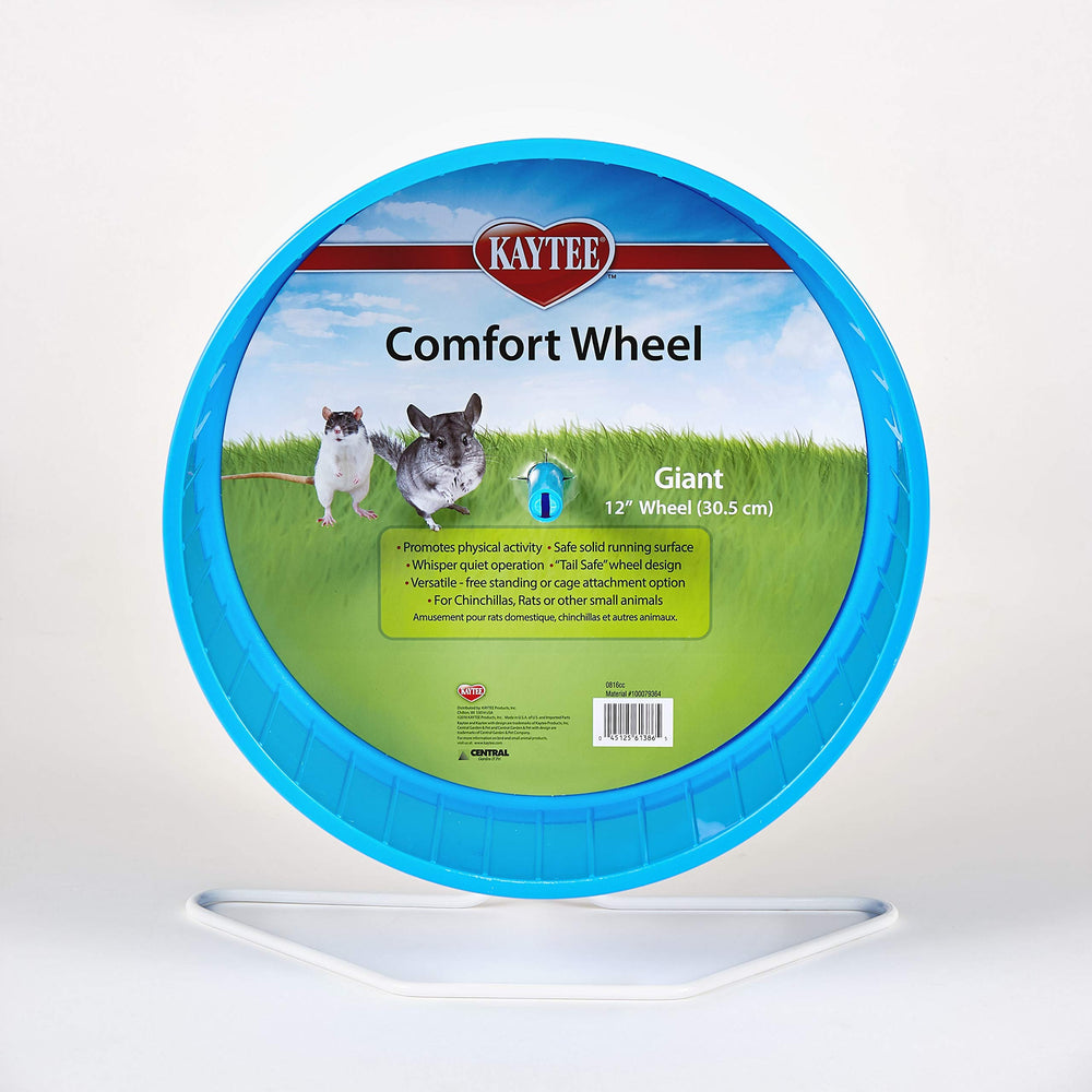Kaytee Comfort Wheel Giant 12-inch side view highlights tail-safe design