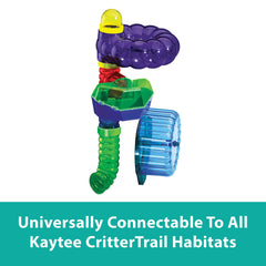Kaytee CritterTrail snap-on comfort wheel supports gentle exercise.