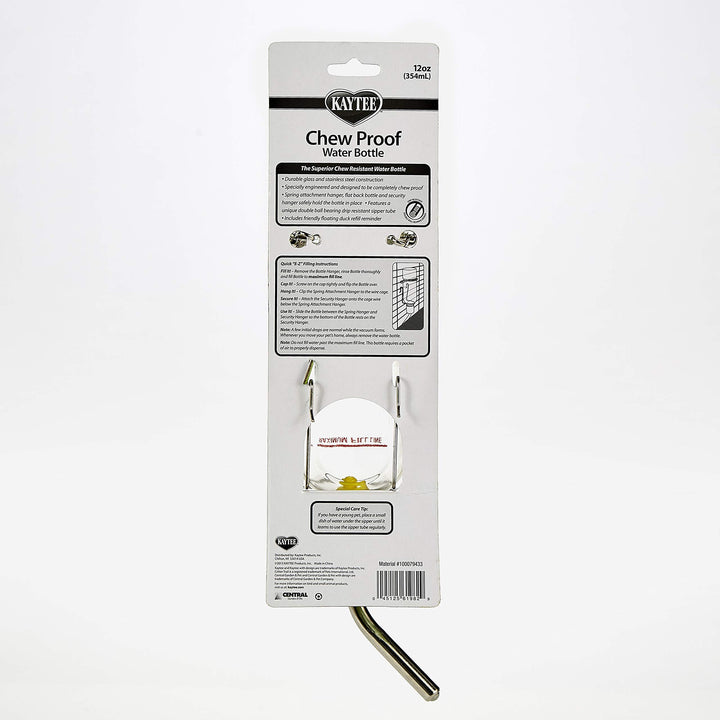 Kaytee double-ball bearing sipper tube minimizes drips