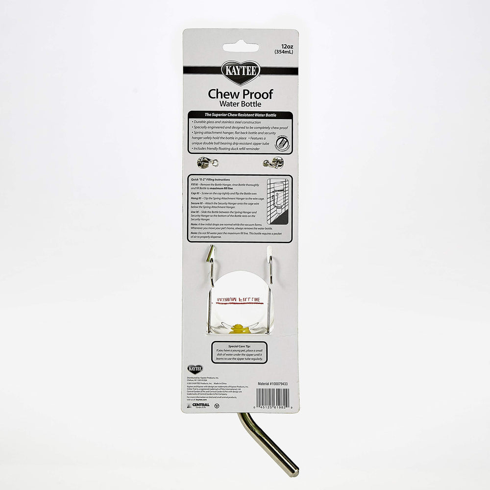 Kaytee double-ball bearing sipper tube minimizes drips