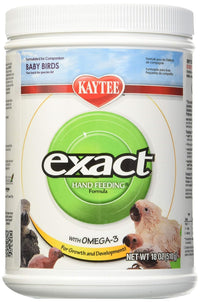 Kaytee Exact Hand Feeding baby bird 18 oz container front view for reliable nutrition