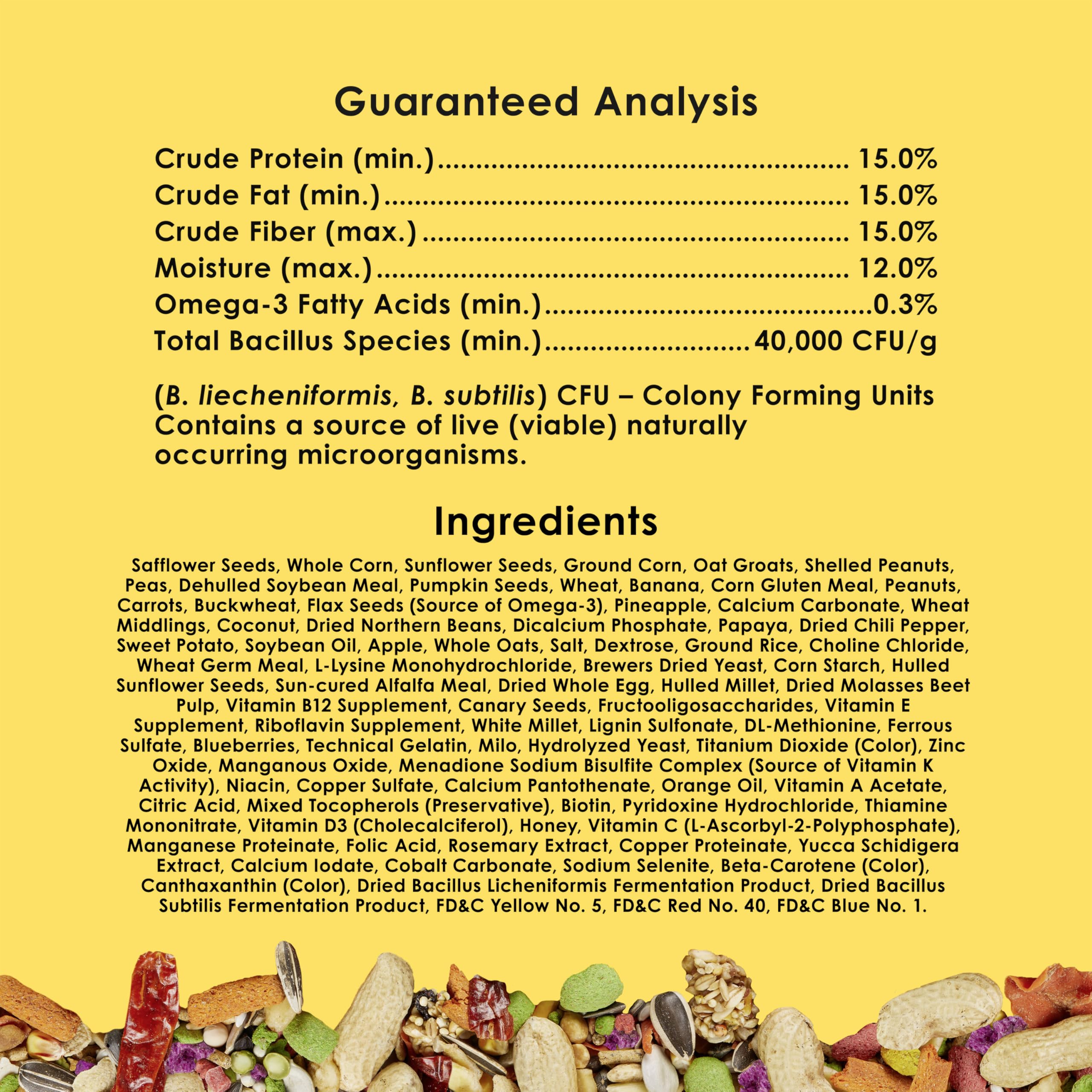 Kaytee Fiesta Big Bites designed for larger birds needing a balanced daily diet