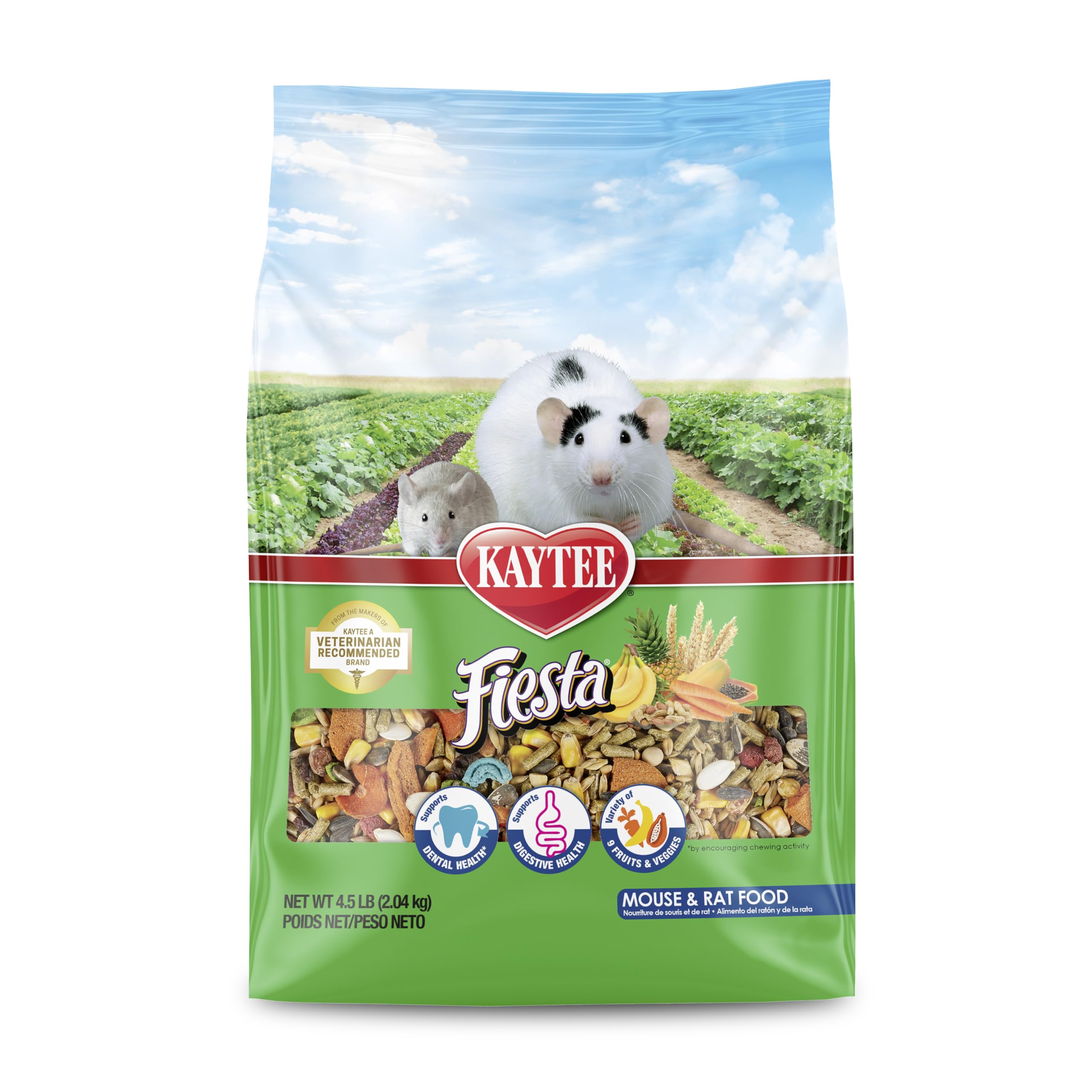 Kaytee Fiesta Mouse & Rat Food in a serving bowl for engaging meals
