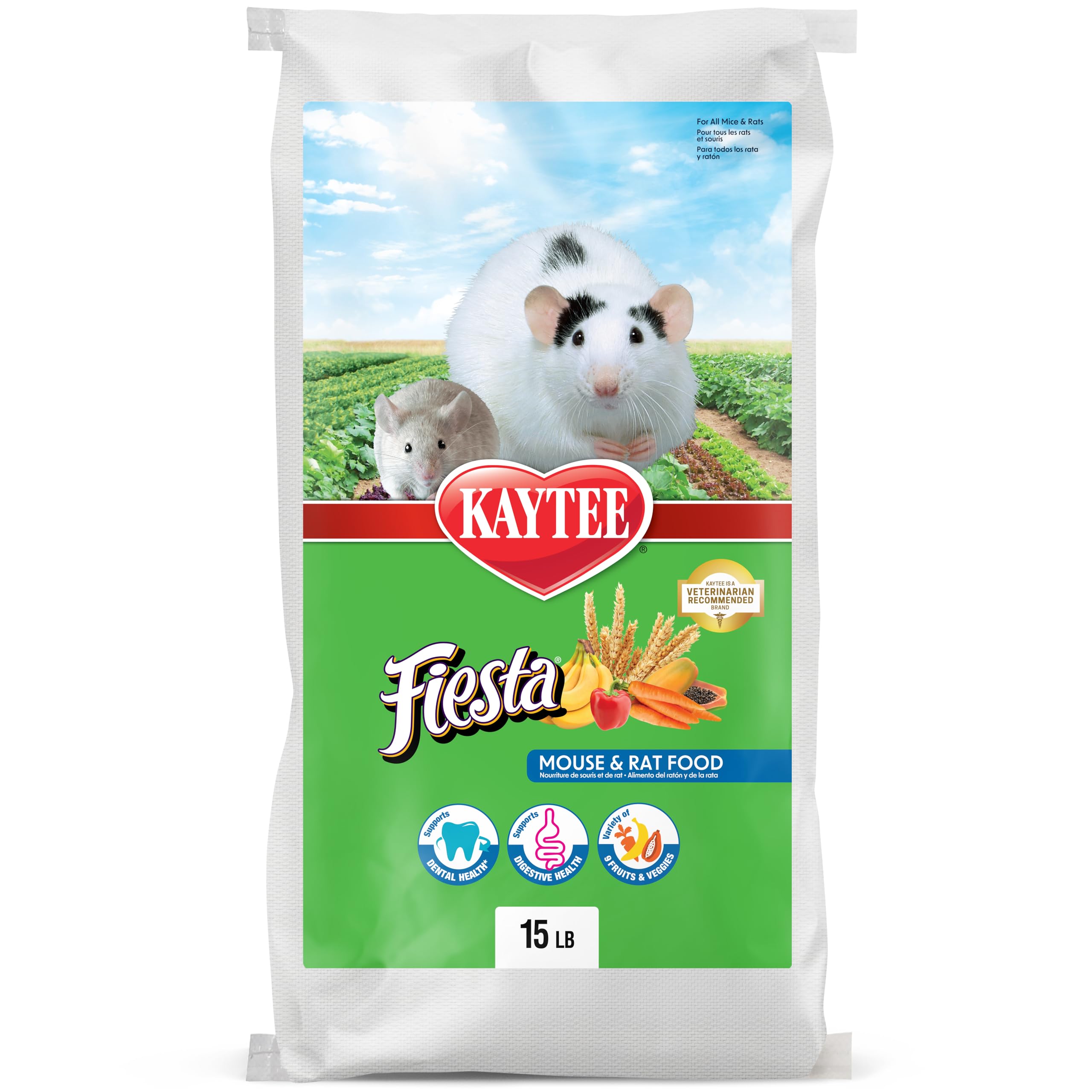 Kaytee Fiesta Mouse & Rat Food variety blend—engagement at mealtime.