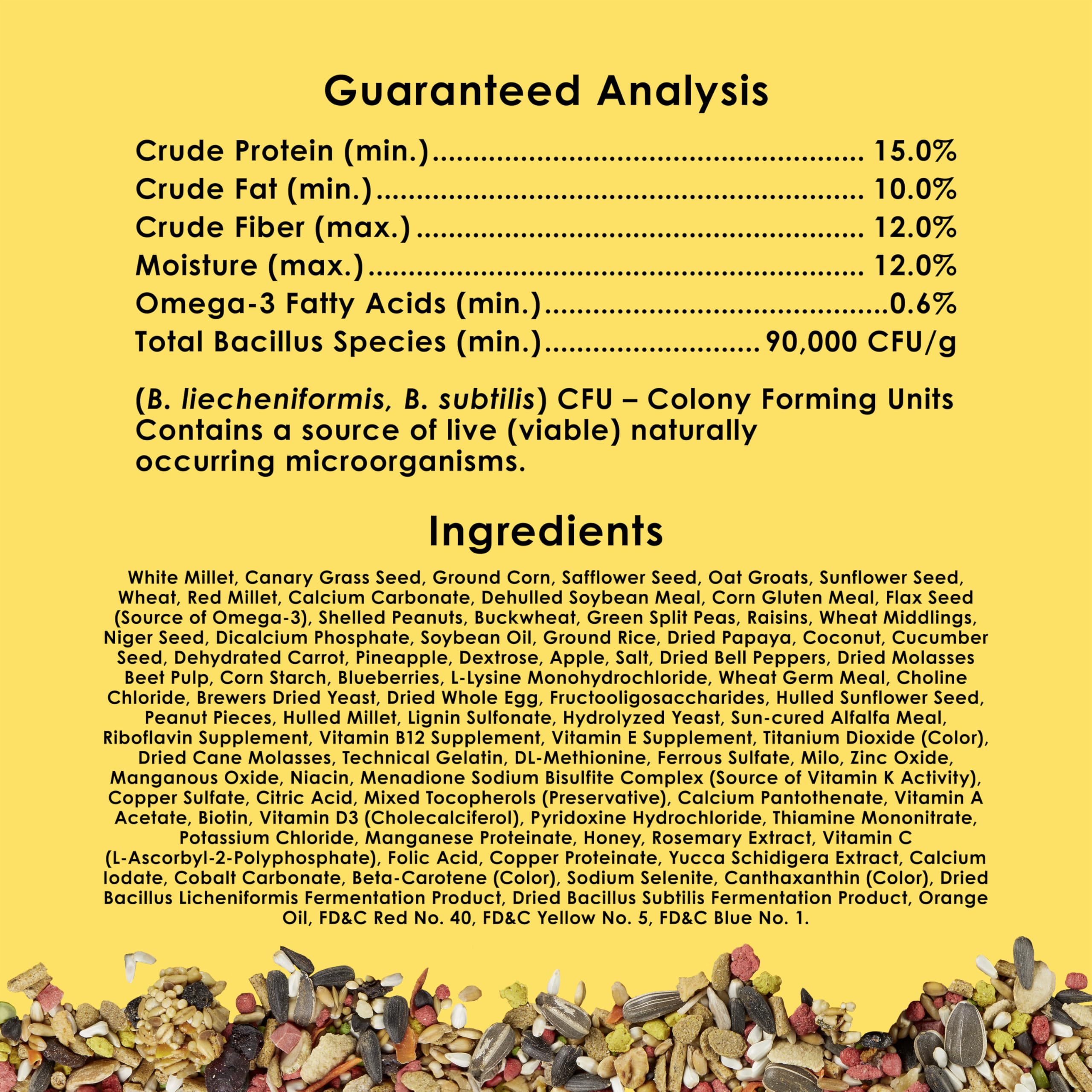 Complete diet for cockatiel growth and foraging enjoyment