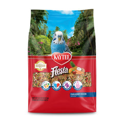 Kaytee Fiesta parakeet food variety shapes textures promotes foraging and mealtime engagement