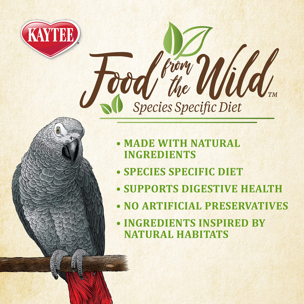Kaytee packaging showing 2.5 lb bag and natural-foraging focus.
