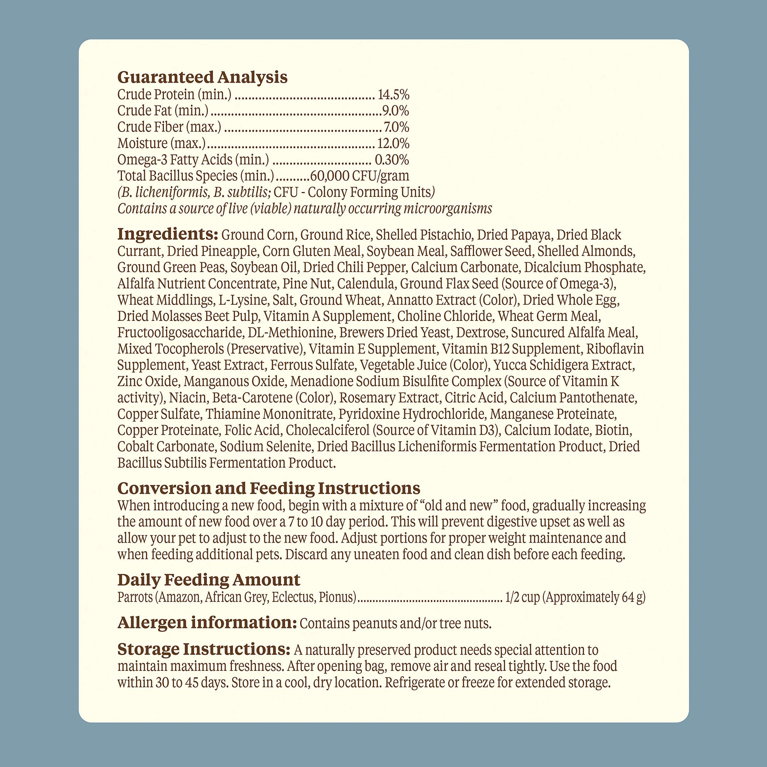 Veterinarian-recommended Kaytee brand with over a century of bird care.