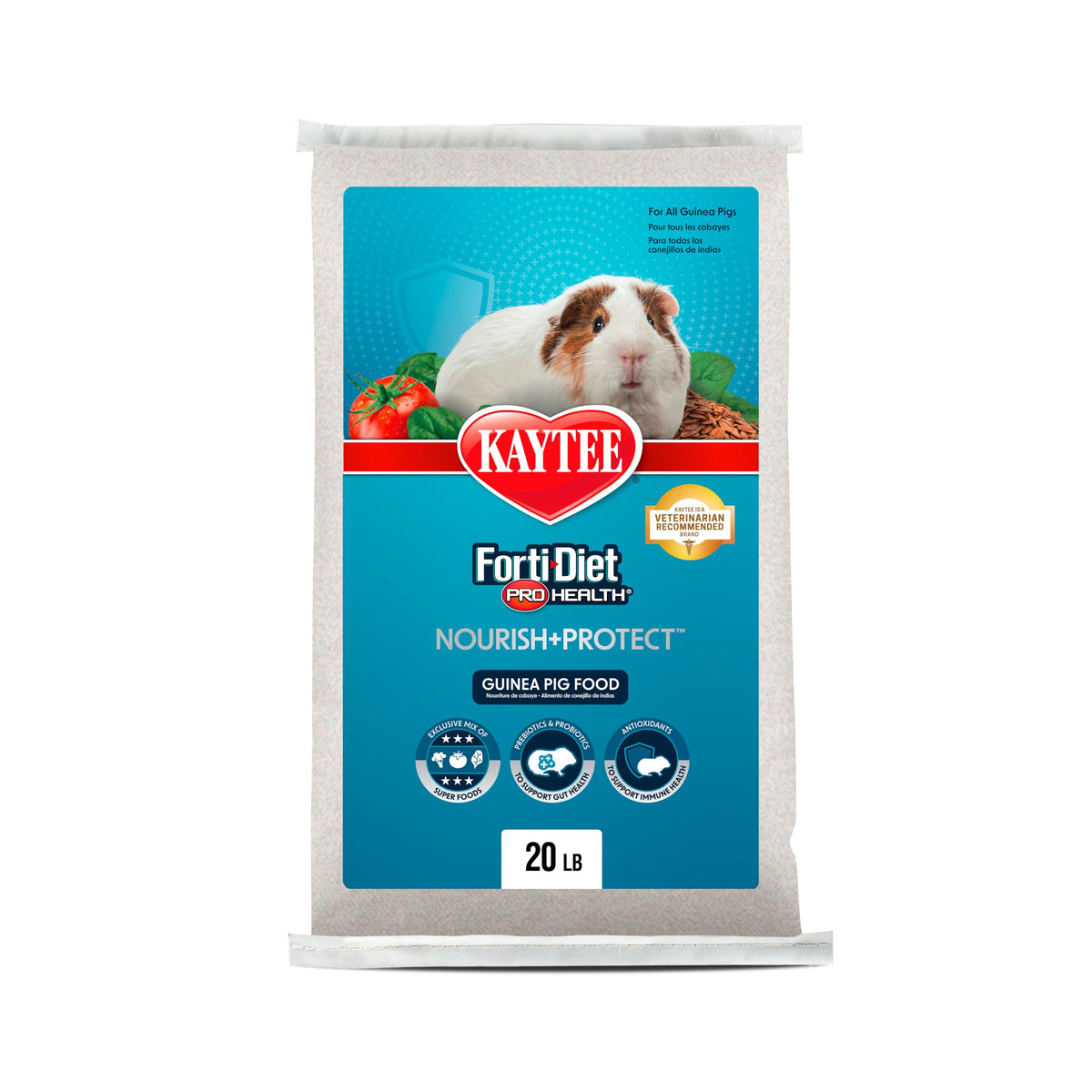 Kaytee Forti-Diet Pro Health bag front showcasing balanced nutrition for daily care.