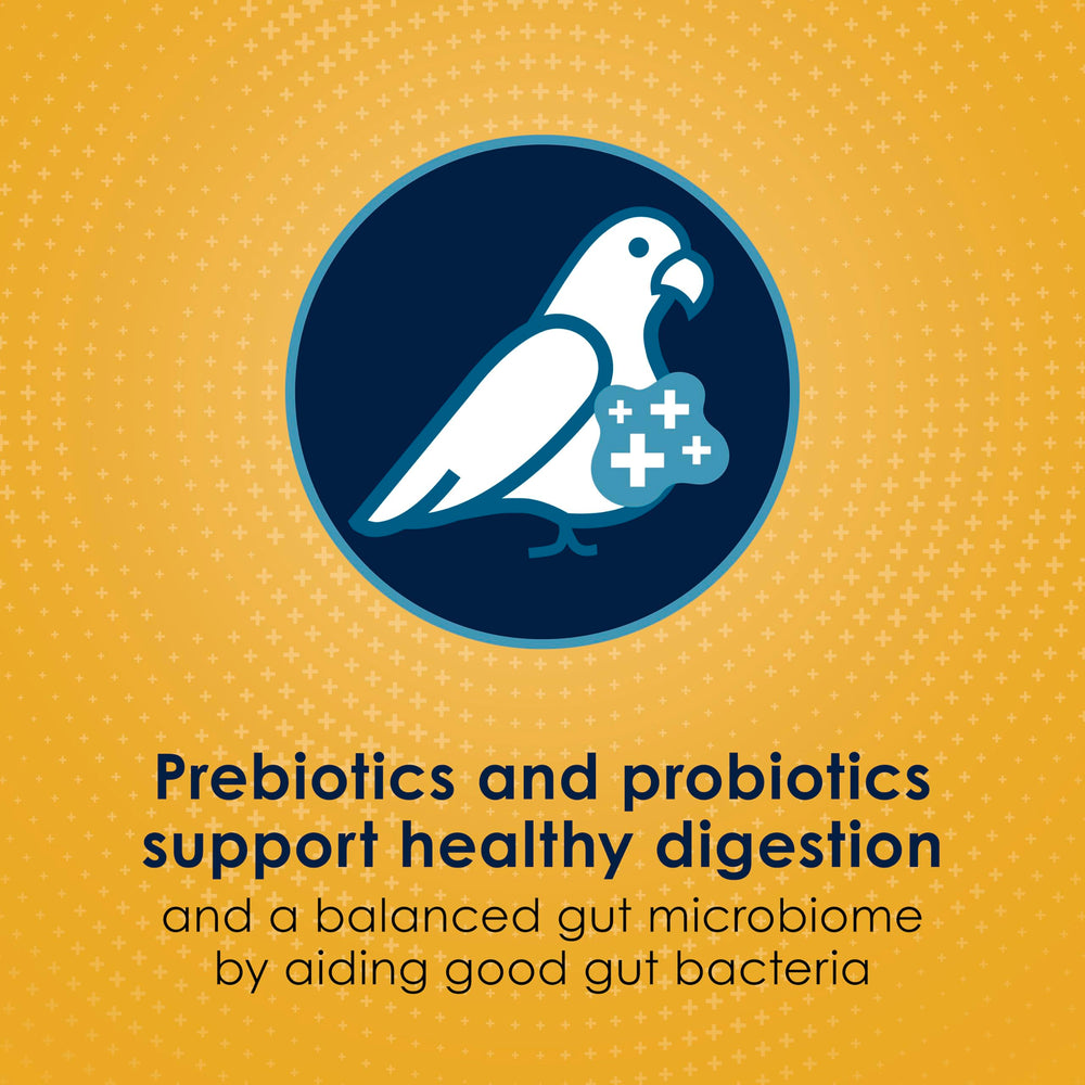 Kaytee Forti-Diet Pro Health Egg-Cite plumage-focused photo promotes skin and feather health
