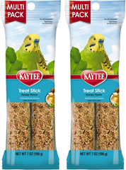 Kaytee Forti-Diet Pro Health honey treat stick for parakeets, two bars in a single pack for enrichment.