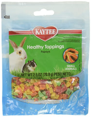 Kaytee Healthy Toppings Papaya 6-pack pack shot, ideal training reward for small pets.