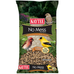 Kaytee No Mess Finch Seed Nyjer Blend 8lb attracts finches with a tidy feeding area.