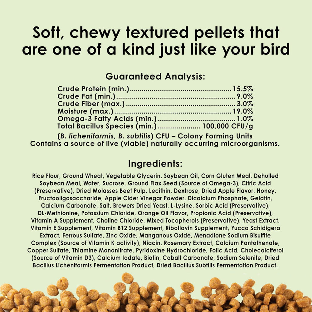 Kaytee Nutri Soft all-in-one nutrition logo signals balanced nutrition for feathers.