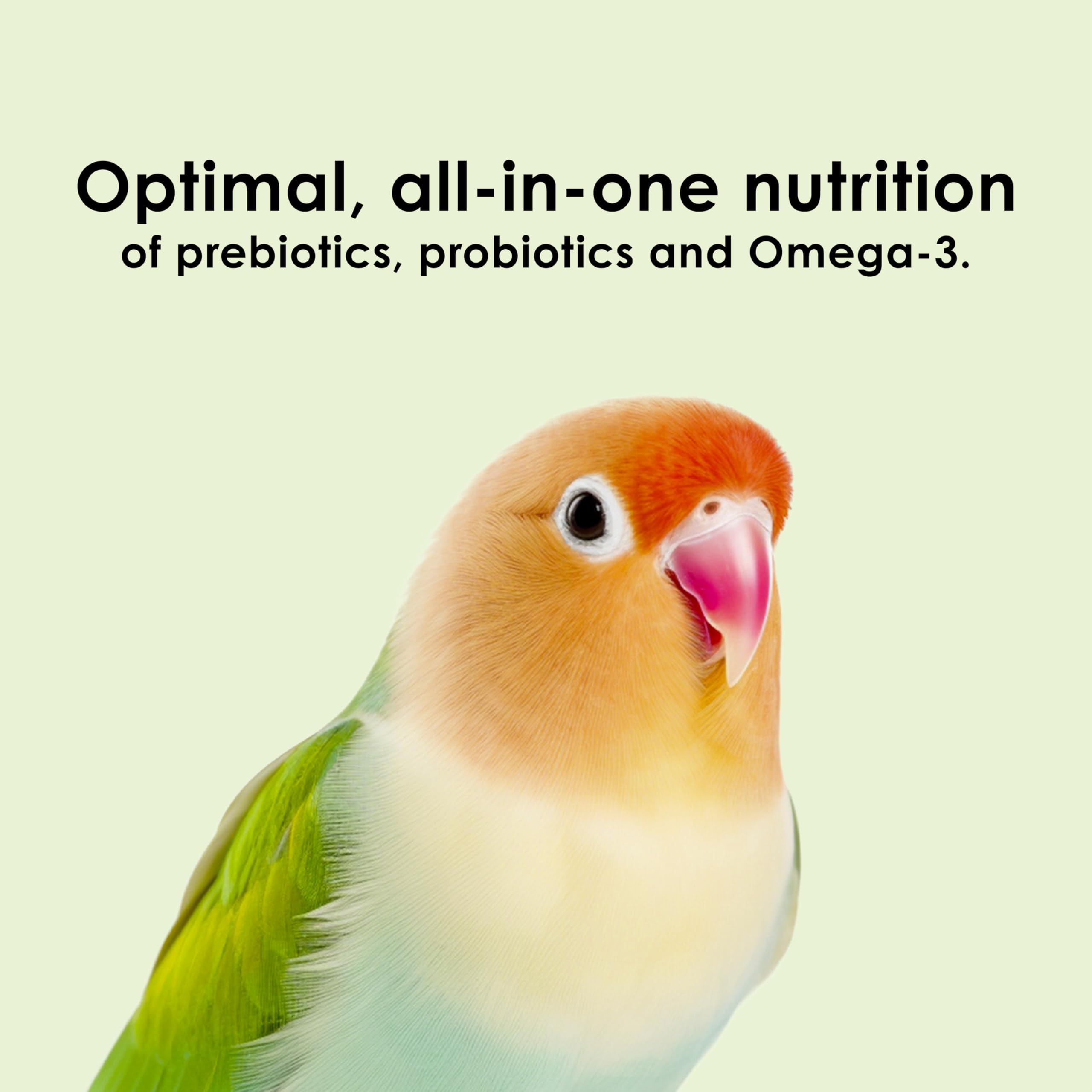 Kaytee Nutri Soft natural flavors visible on pellets tempt parrots to eat.