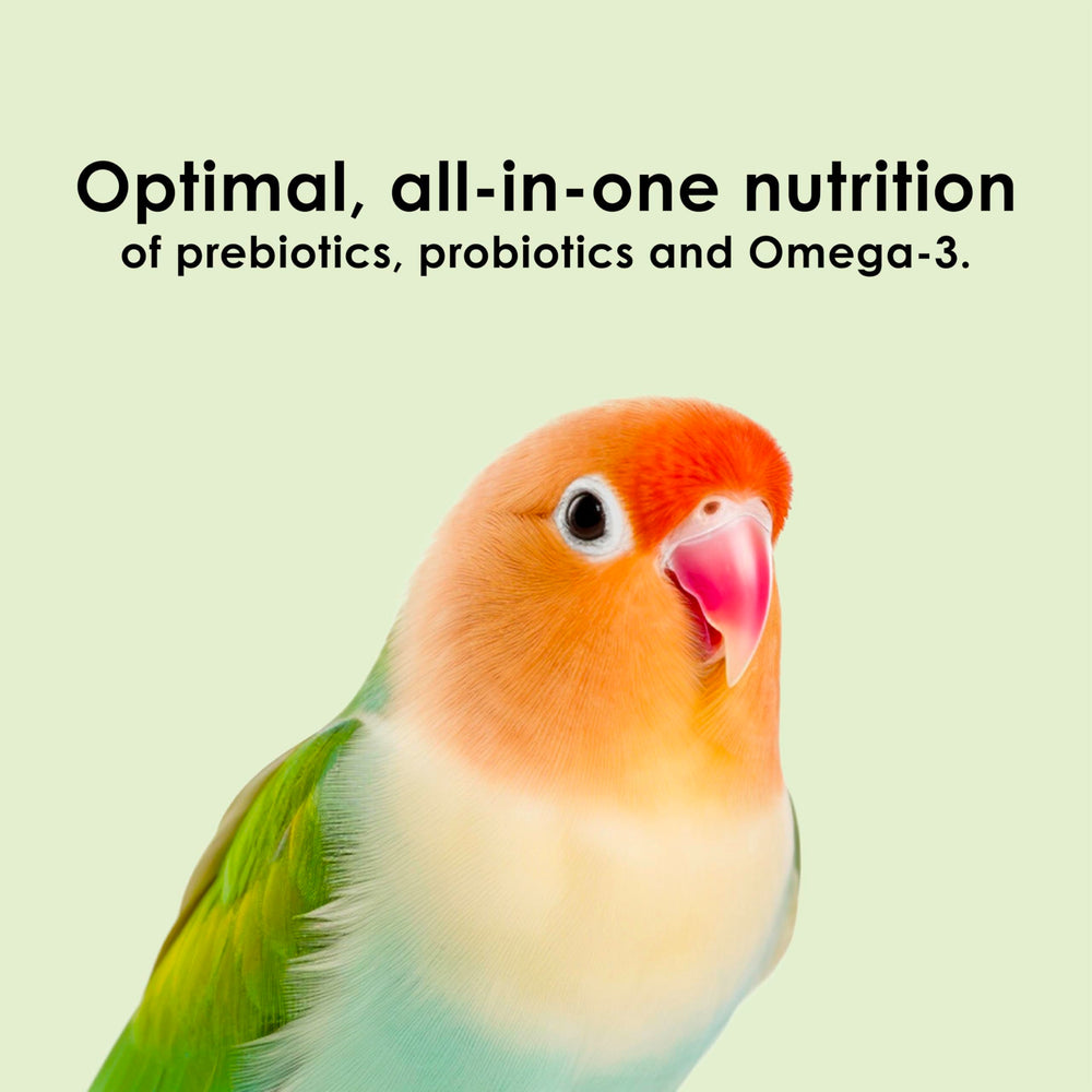 Kaytee Nutri Soft natural flavors visible on pellets tempt parrots to eat.