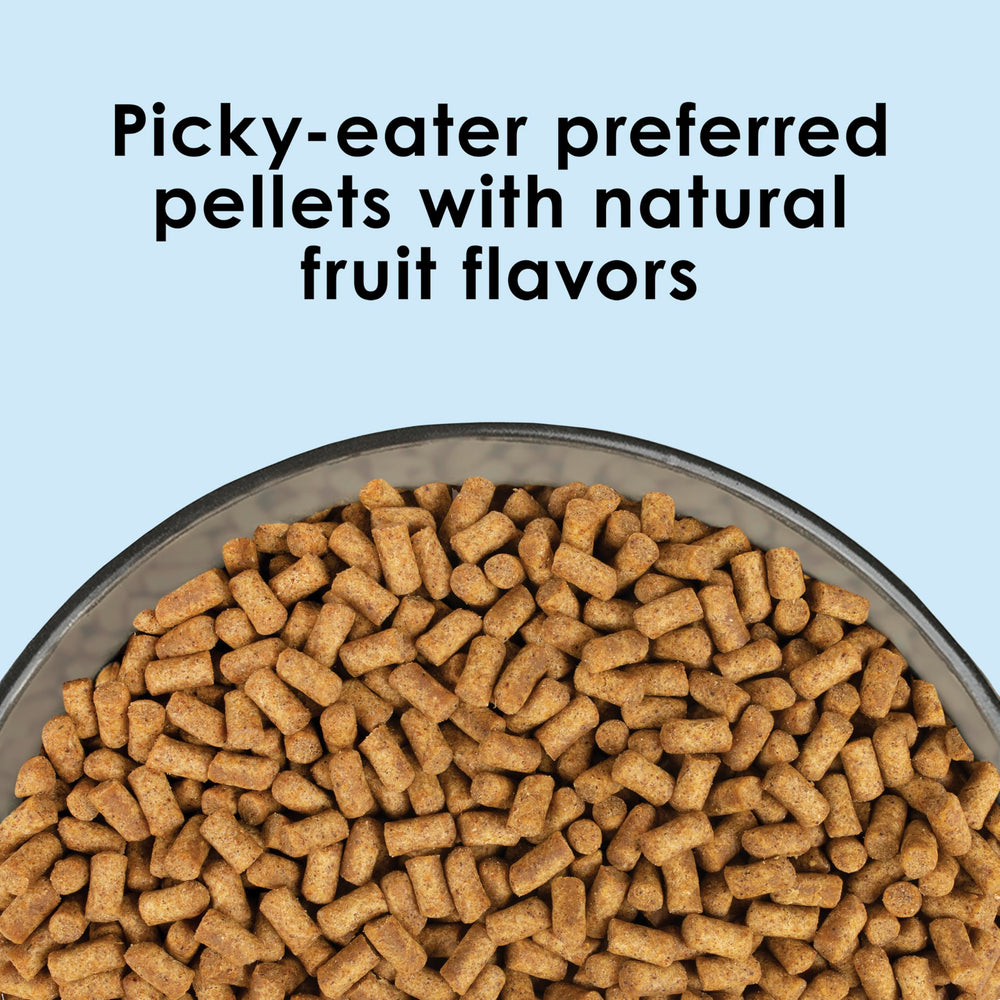 Kaytee Nutri Soft fruit-flavored pellets appealing aroma for macaws and cockatoos.