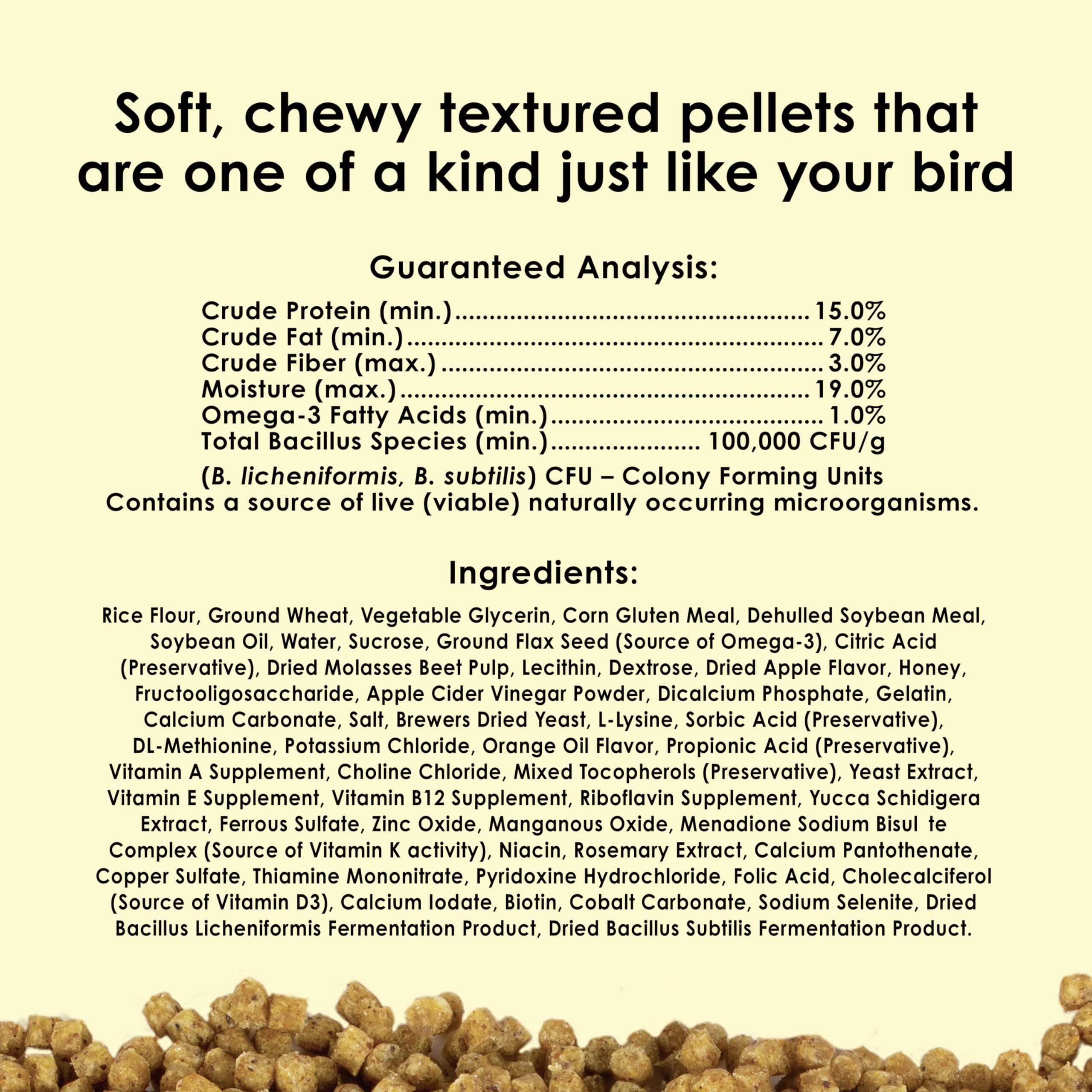 Kaytee NutriSoft supports brain, skin, and feather health with nutrients.