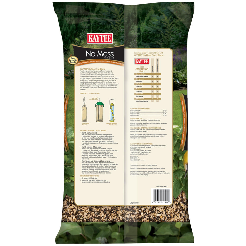 Kaytee Nyjer seed chips entice goldfinches and chickadees to your backyard.