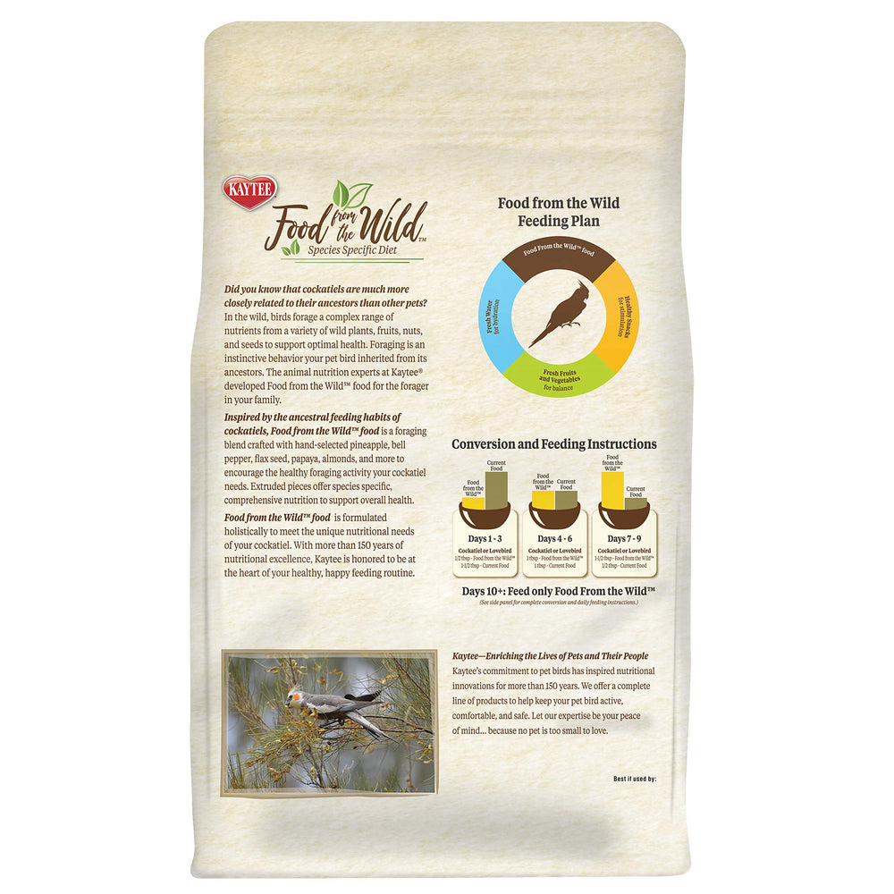 Kaytee prebiotics and probiotics label close-up suggests digestive wellness benefits.