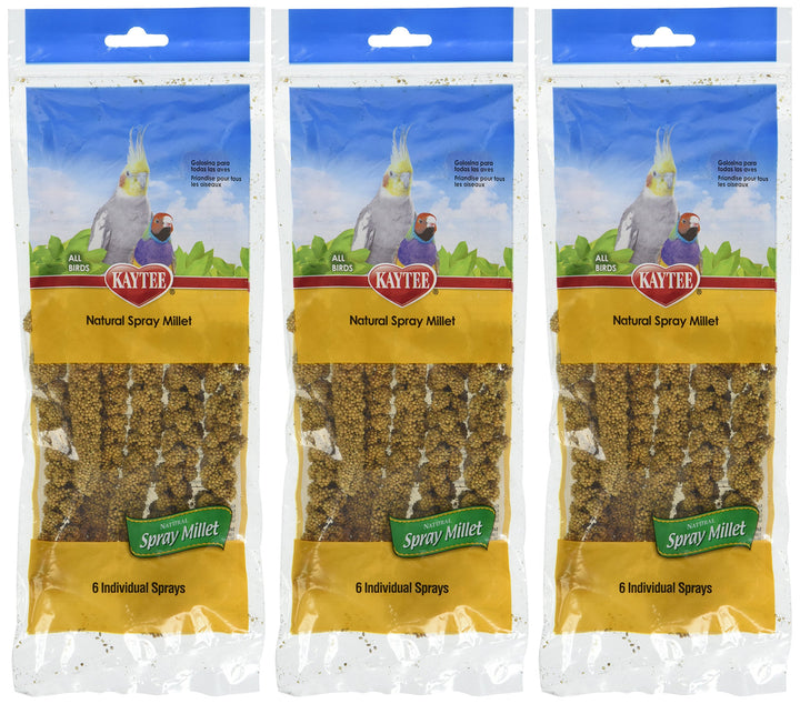 Kaytee Spray Millet for Birds 3 Pack — palatable bonding treat.