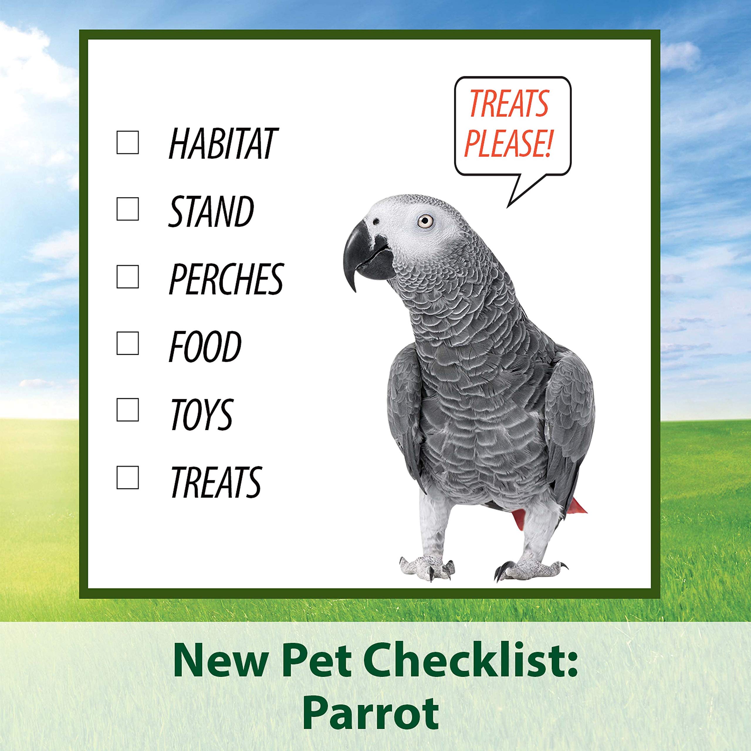 Kaytee Supreme Parrot Food ingredients closeup highlights natural seeds and grains.