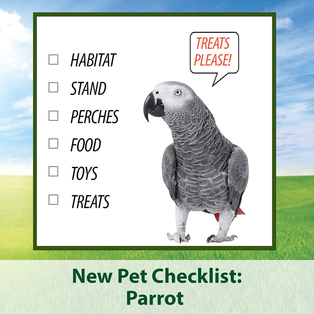 Kaytee Supreme Parrot Food ingredients closeup highlights natural seeds and grains.